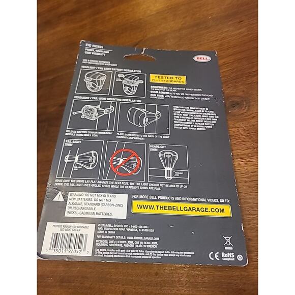 Bell Radian 450 Bicycle Locking Led Light Set Bike Bicycle Headlight Tail Light - Picture 5 of 5